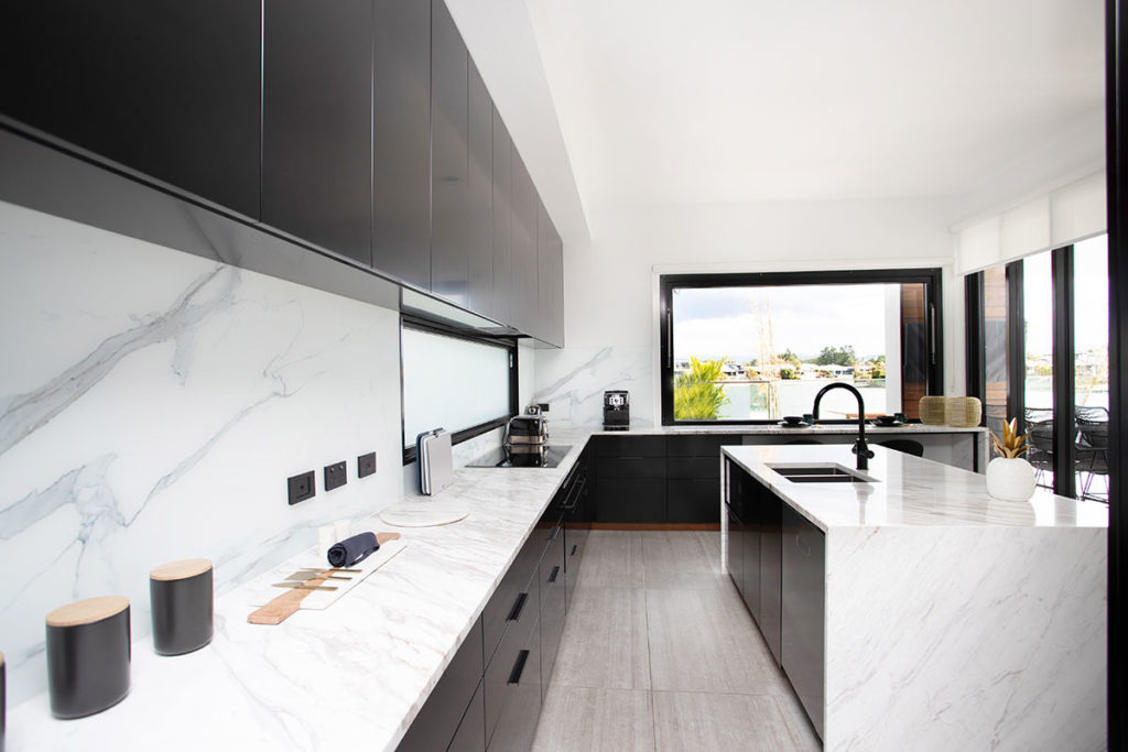 Architectural kitchen renovation by Gold Coast builder All Round Building Services